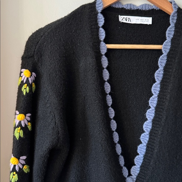 Zara Embroidered Knit Cardigan - Picture 3 of 6